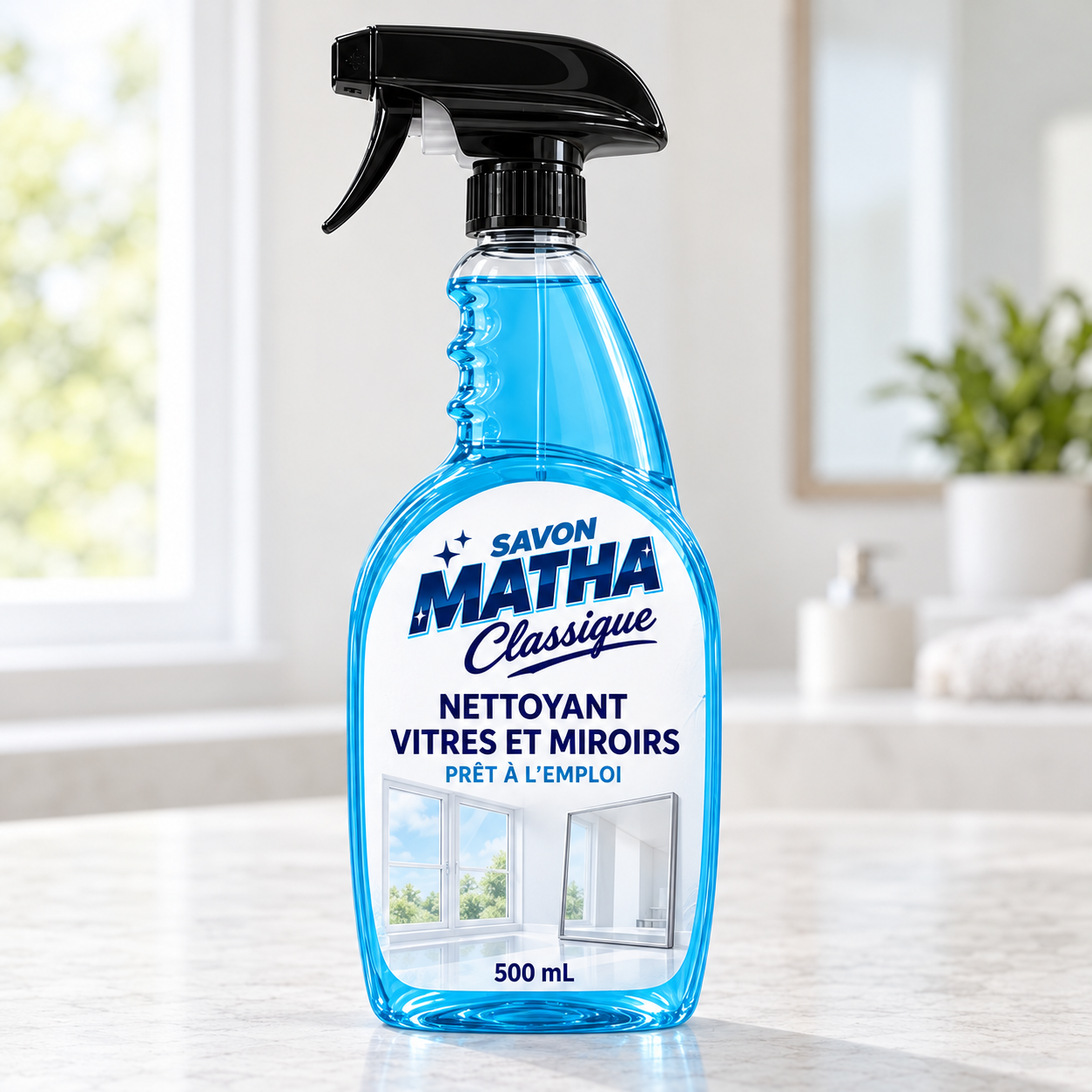 Savon Matha Classique — Nettoyant vitres et miroirs, 500 mL, bouteille entière