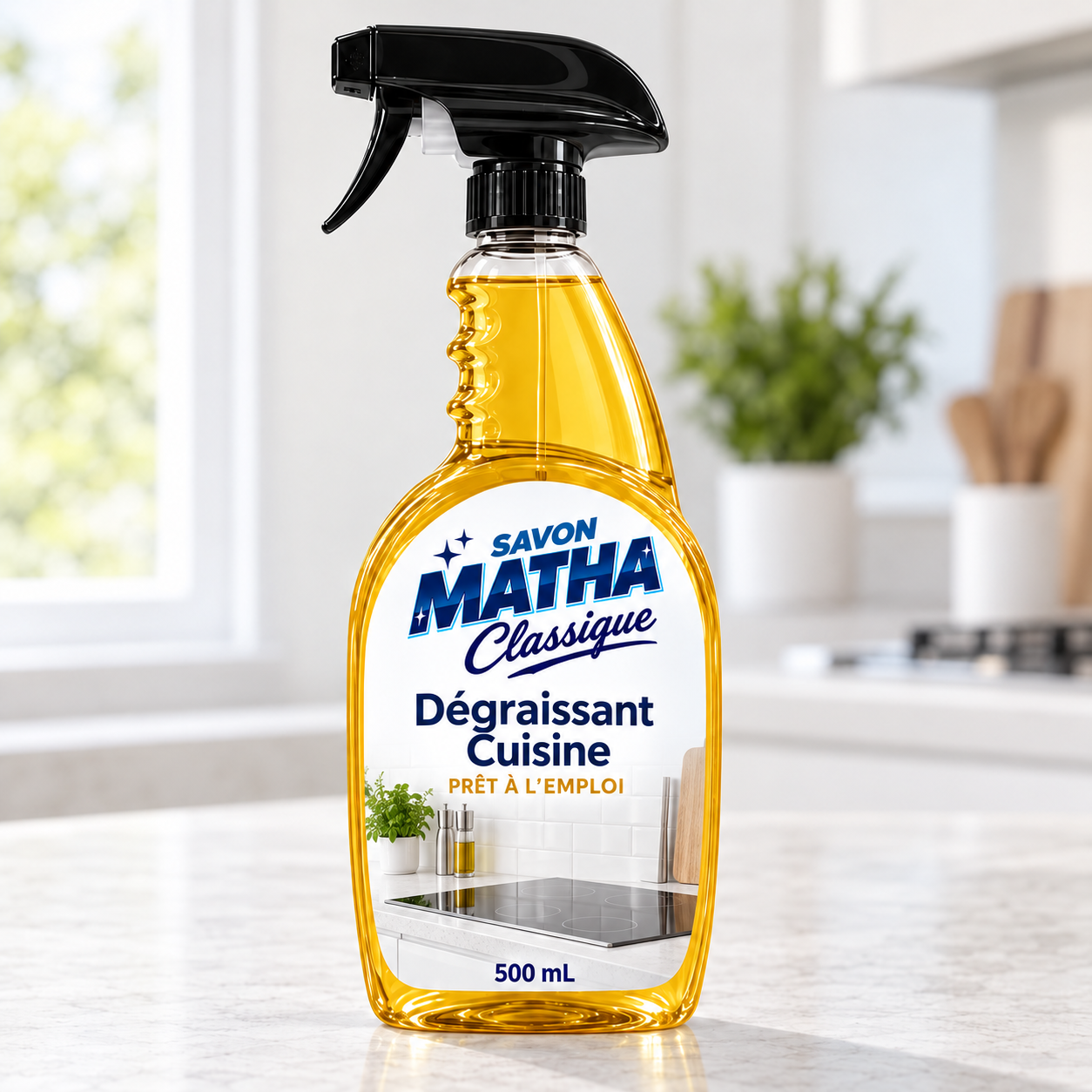 Savon Matha Classique — Dégraissant cuisine, 500 mL, bouteille entière