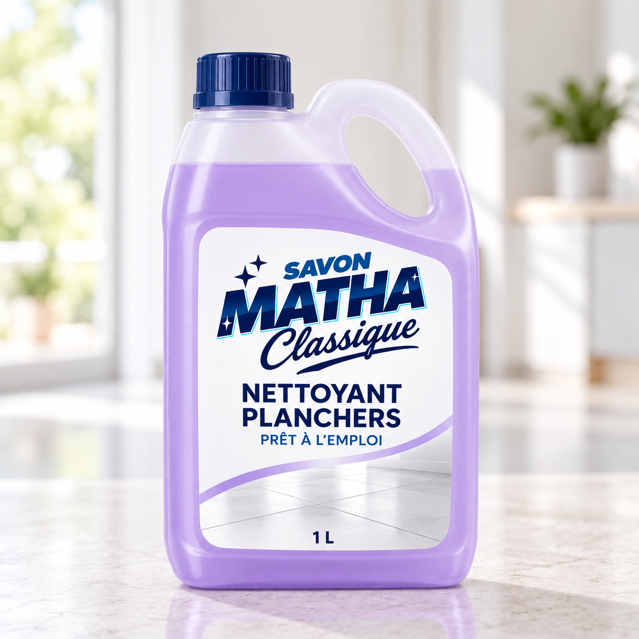 Savon Matha Classique — Nettoyant planchers, 1 L, bouteille entière